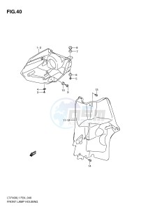 LT-F400 (P24) drawing FRONT LAMP HOUSING