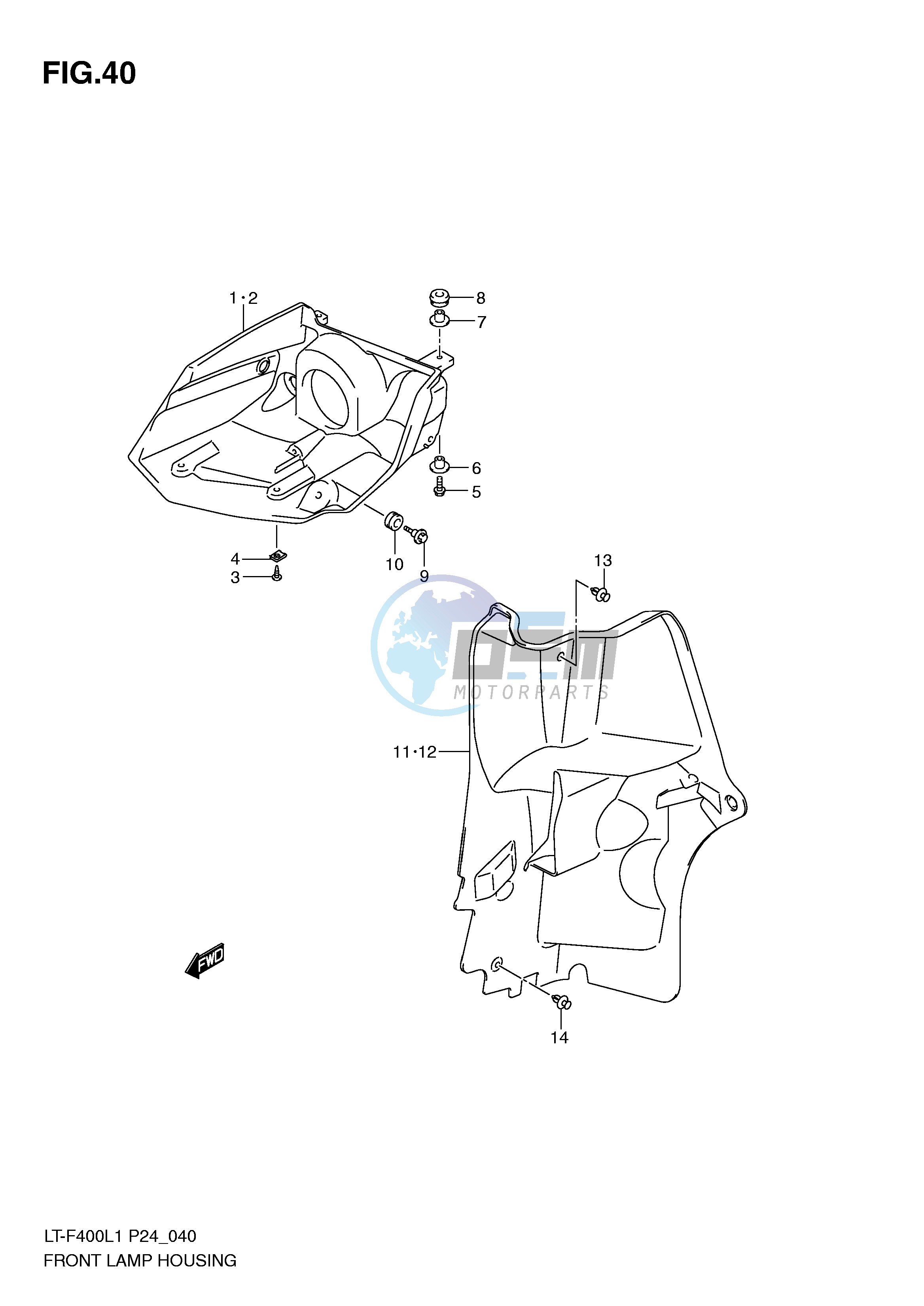 FRONT LAMP HOUSING