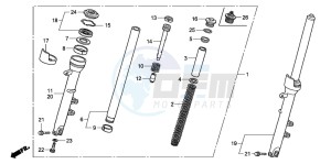 CBF600S drawing FRONT FORK