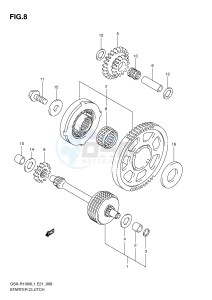 GSX-R1000 (E21) drawing STARTER CLUTCH