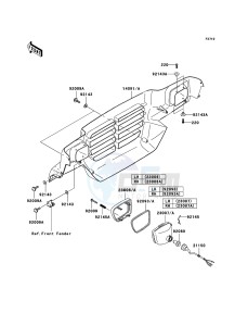 MULE 3010 DIESEL 4x4 KAF950B6F EU drawing Headlight(s)