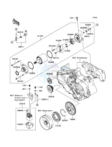 KFX450R KSF450BEF EU drawing Starter Motor