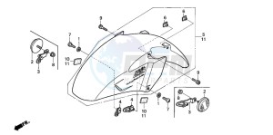 ST1300A drawing FRONT FENDER