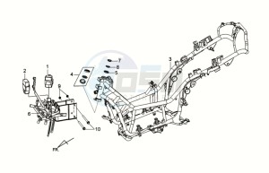 MAXSYM 400 EFI ABS drawing FRAME / BATTERY