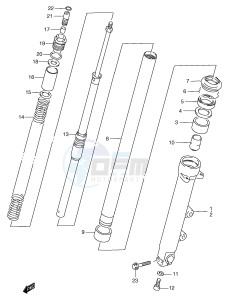 GSF1200 (E2) Bandit drawing FRONT DAMPER (GSF1200T V W X Y ST SV SW SX SY)