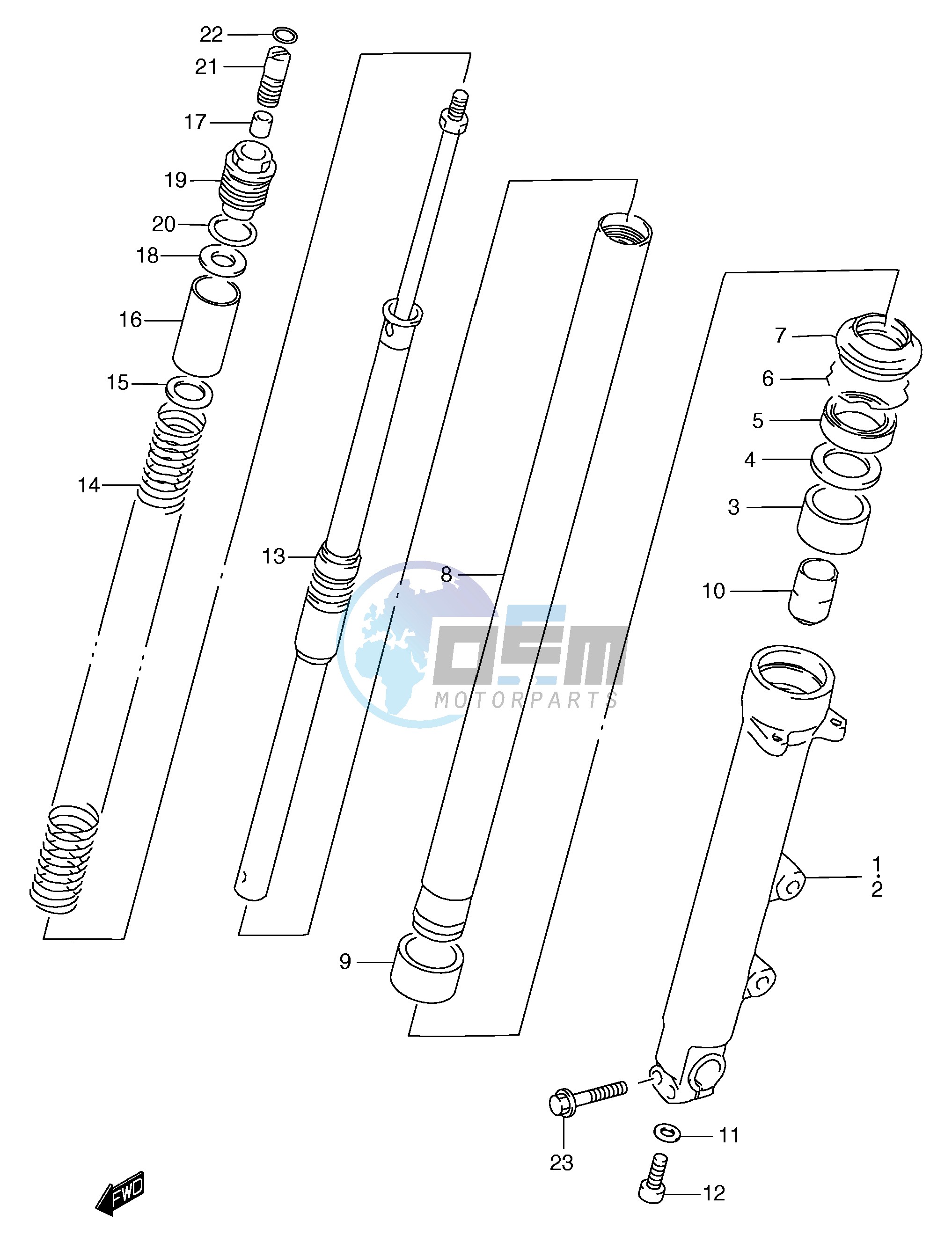 FRONT DAMPER (GSF1200T V W X Y ST SV SW SX SY)