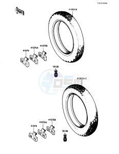 KZ 1100 B [GPZ) (B1-B2) [GPZ) drawing TIRES