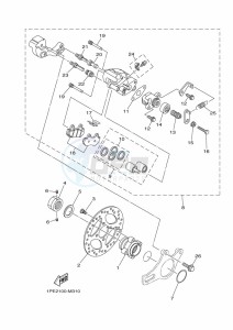 YFM700R (BCX8) drawing REAR BRAKE CALIPER