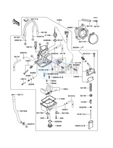 KX250 KX250R7F EU drawing Carburetor