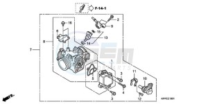 CBR125RWA UK - (E / BLA) drawing THROTTLE BODY