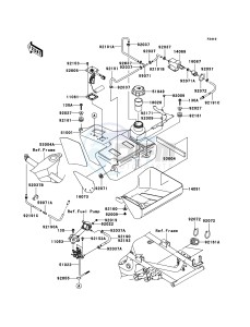 KVF650 4x4 KVF650D6F EU GB drawing Fuel Tank