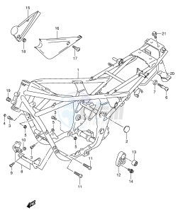 GSF1200 (E2) Bandit drawing FRAME (GSF1200ZK4 ZK5 SZK5)