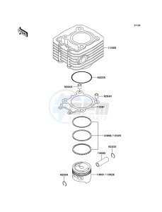 KLF250 KLF250-A3 EU GB drawing Cylinder/Piston(s)