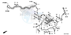 VFR1200XDF CrossTourer - VFR1200X Dual Clutch 2ED - (2ED) drawing BRAKE HOSE