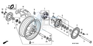 CBR600RRA Korea - (KO / ABS) drawing REAR WHEEL