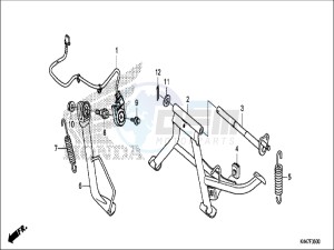 NSC110MPDH UK - (E) drawing STAND/KICK STARTER ARM