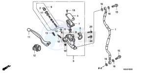 CRF150RB9 Australia - (U) drawing FR. BRAKE MASTER CYLINDER