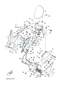 YP125RA (ABS) X-MAX 250 ABS (2DL2 2DL2 2DL2 2DL2) drawing WINDSHIELD