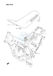 RM125 (E2) drawing FRAME - SEAT (MODEL R S)