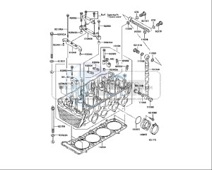 ZRX 1200 (EU) drawing CYLINDER HEAD