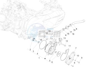 MEDLEY 150 4T IE ABS E4-2016-2018 (EMEA) drawing Cooler pump