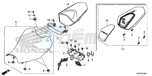 CBR1000S2 2ED - (2ED) drawing SEAT