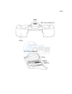 KVF360 4x4 KVF360A7F EU GB drawing Decals(Green)(EU,UK)