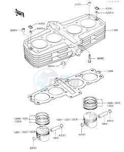 ZX 550 A [GPZ] (A1-A3) [GPZ] drawing CYLINDER_PISTONS