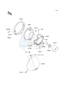 VN 1500 N [VULCAN 1500 CLASSIC] (N4) N4 drawing HEADLIGHT-- S- -