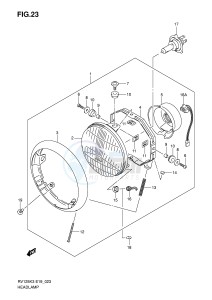 RV125 (E19) VanVan drawing HEADLAMP (E19)