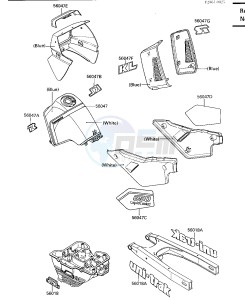 KL 650 A [KLR650] (A1-A5) [KLR650] drawing DECAL-- BLUE_WHITE- --- KL650-A2- -