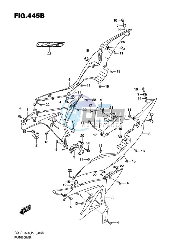 FRAME COVER (GSX-S125MLL8 P21) (FOR 291)