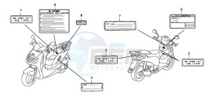 PES150 125 drawing CAUTION LABEL (PES150/PES150R)