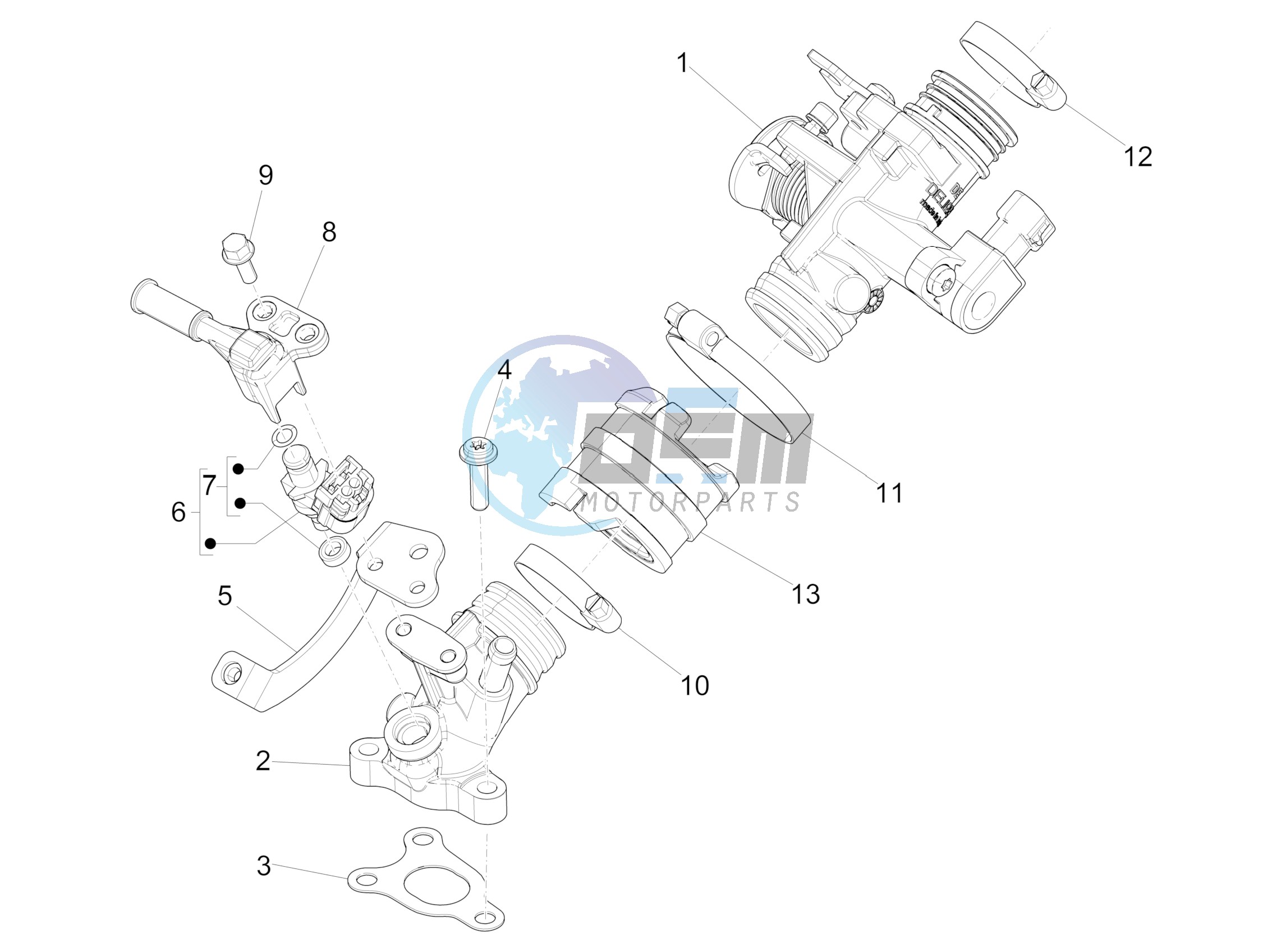 Throttle body - Injector - Union pipe