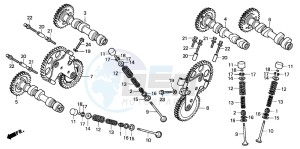 VFR800FI drawing CAMSHAFT/VALVE