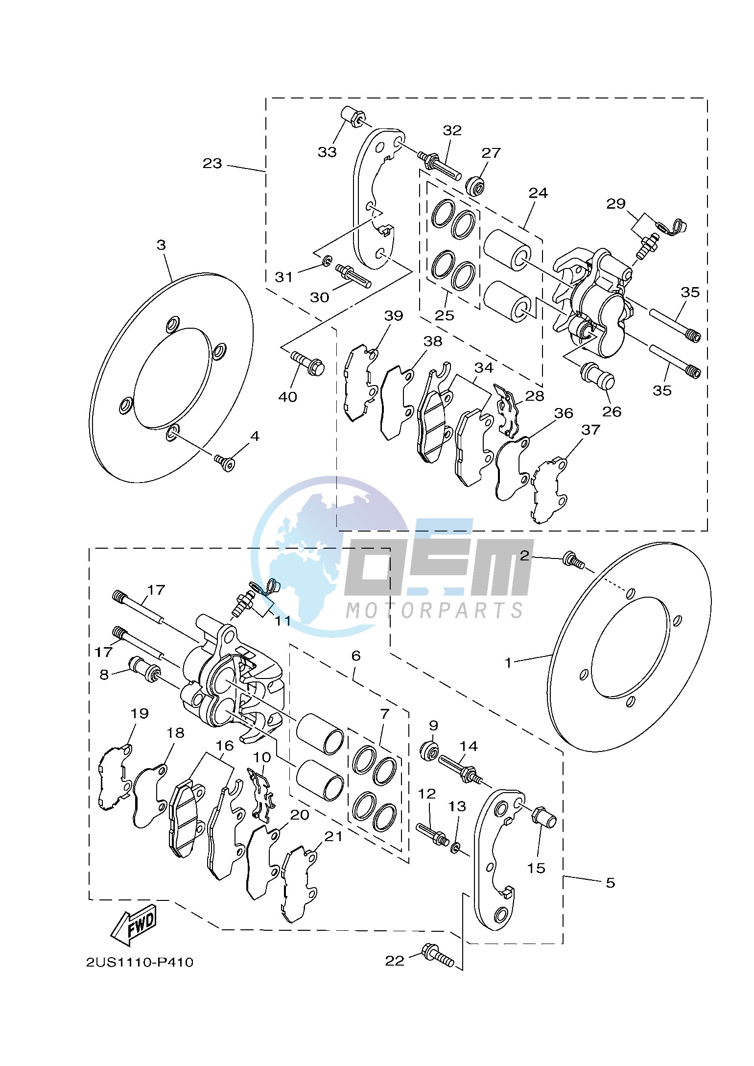 REAR BRAKE CALIPER