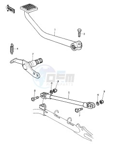 KZ 750 E (E1) drawing BRAKE PEDAL_TORQUE LINK -- 80 KZY 50-E1- -