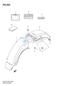 GN125 (E2) drawing REAR FENDER (MODEL Y K1)