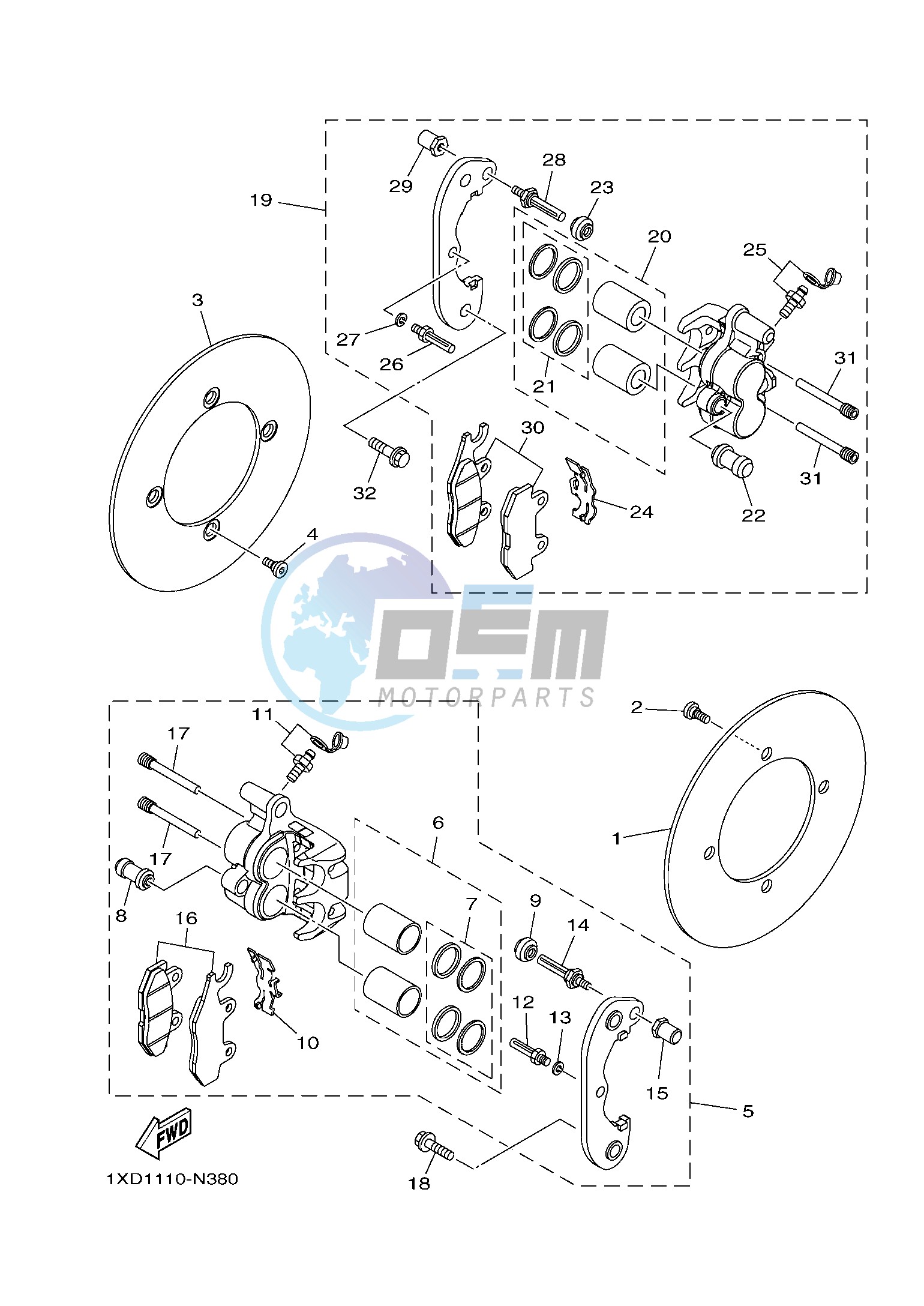 REAR BRAKE CALIPER