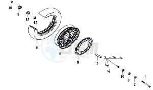 SHARK 50 drawing FRONT WHEEL