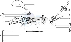 Skipper 125 my98 drawing Handlebars component parts