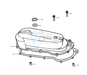 RED DEVIL 50 L6 drawing CRANKCASE COVER LEFT