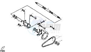 DXR - 200 CC VTHSM1B1A drawing REAR WHEEL SHAFT