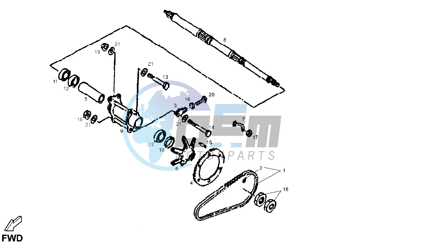 REAR WHEEL SHAFT