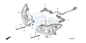 TRX420FMA Europe Direct - (ED / 2ED 4WD) drawing HEADLIGHT