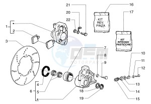 Sfera 125cc drawing Brake caliper