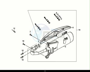 ORBIT III 125 (XE12W2-EU) (E5) (M1) drawing EXHAUST MUFFLER