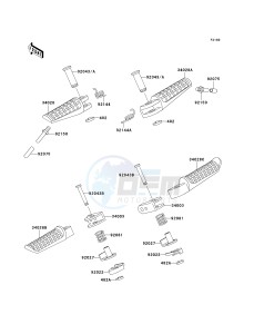 EX 250 F [NINJA 250R] (F15-F19) [NINJA 250R] drawing FOOTRESTS