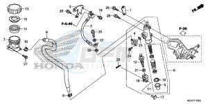 VFR1200XF CrossTourer - VFR1200X 2ED - (2ED) drawing RR. BRAKE MASTER CYLINDER