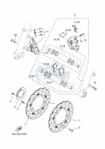 XSR700 MTM690D (BCN1) drawing FRONT BRAKE CALIPER